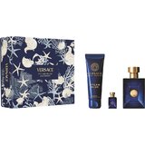 Versace Dylan Blue Poklon set, Toaletna voda 100ml + Toaletna voda 5ml + gel za tuširanje 150ml