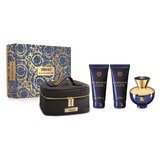 Versace Dylan Blue for Women Poklon set, Parfemska voda 100ml + Gel za tuširanje 100ml + Mlijeko za tijelo 100ml + Cosmetic Bag