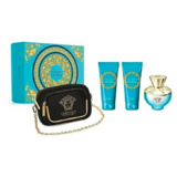 Versace Pour Femme Dylan Turquoise  Poklon set, toaletna voda 100ml + Mlijeko za tijelo 100ml + Gel za tuširanje 100ml + kozmetička torbica