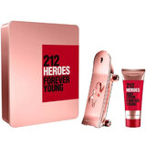 Carolina Herrera 212 Heroes for Her Poklon set, Parfemska voda 80ml + Mlijeko za tijelo 100ml