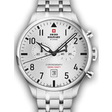Swiss Military SM34098.02 Vintage Chronograph Mens Watch 43mm 10ATM