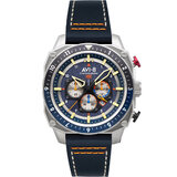 AVI-8 AV-4100-02 Mens Watch Hawker Hunter Dual Time Chronograph 43mm 5ATM