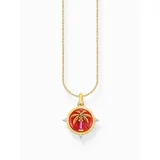 Thomas Sabo KE2204-471-7-L45V Gold-plated necklace w. palm pendant 