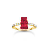 Thomas Sabo TR2459-414-10-54 Gold ring w. red Goldbears 