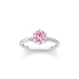 Thomas Sabo TR2474-051-9-56 Silver Ring with pink Stone in Brilliant-cut Ladies