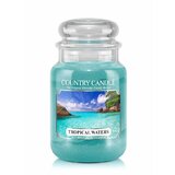 Country Candle Tropical Waters velika mirisna svijeća s 2 fitilja (652 g)