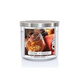 Kringle Candle Cognac & Leather mirisna svijeća s 3 fitilja 411 g