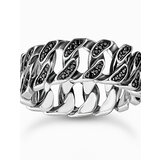 Thomas Sabo TR2501-643-11-64 Unisex Ring - Kettenglieder schwarze Steine silber
