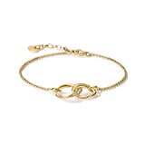 Thomas Sabo A2233-M01-14-L19V Bracelet Together with White Cubic Zirconia, Gold-Plated, Adjustable