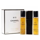 Chanel No.5 Eau de Parfum, 3x20ml (1x punjiva + 2x refil)