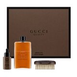 Gucci Guilty Absolute Poklon set, parfemska voda 150ml + olej na fúzy 30ml + kefka