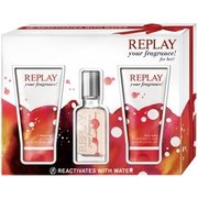 Replay Your Fragrance! for Her Poklon set, Toaletna voda 20ml + gel za tuširanje 50ml + deodorant 50ml