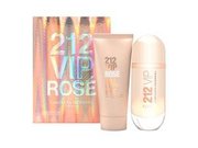 Carolina Herrera 212 VIP Rose Poklon set, parfemska voda 80ml + mlijeko za tijelo 100ml (Travel set)