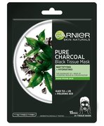 Crna maska za tkivo s ekstraktom crnog čaja Pure Charcoal Skin Naturals (Black Tissue Mask) 28 g