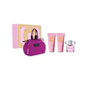 Versace Bright Crystal Poklon set, toaletna voda 90ml + Gel za tuširanje 100ml + Mlijeko za tijelo 100ml + torbica