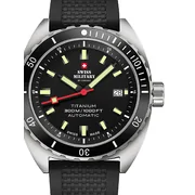 Swiss Military SMA34100.06 Diver Titanium Automatic Mens Watch 42mm 30ATM