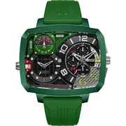 Nubeo NB-6084-03 Mens Watch Odyssey Triple Time-Zone Limited 58mm 5ATM