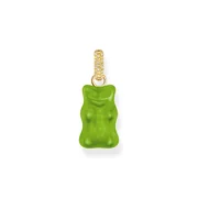 Thomas Sabo PE967-414-6 Large gold-plated green Goldbears pendant w. stones 