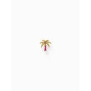 Thomas Sabo H2285-488-7 Gold-plated single stud earrings palm w. coloured stones 