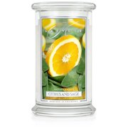 Kringle Candle CITRUS & SAGE velika mirisna svijeća s 2 fitilja (624 g)
