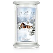 Kringle Candle COSY CABIN velika mirisna svijeća s 2 fitilja (624 g)