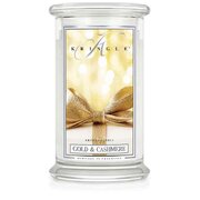 Kringle Candle Gold & Cashmere velika mirisna svijeća s 2 fitilja (624 g)