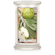 Kringle Candle Crisp Apple & Sage velika mirisna svijeća s 2 fitilja (624 g)