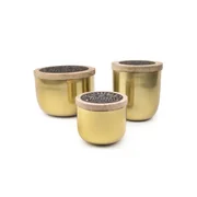Paddywax FOUNDRY VERBENA & PATCHOULI zlatna mirisna svijeća u metalnom pakiranju (18oz / 510g)
