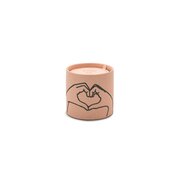 Mirisna svijeća Paddywax IMPRESSIONS DUSTY PINK "HEART" TOBACCO & VANILLA (5,75oz / 163g)