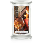Kringle Candle Cognac & Leather velika mirisna svijeća s 2 fitilja (624 g)