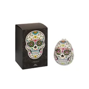 LADENAC Scull mirisna svijeća WHITE SCULL s ukrasnim kamenčićima (220 g) u poklon kutiji