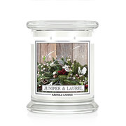 Kringle Candle Juniper & Laurel mirisna svijeća srednje veličine 2 fitilja (411 g)