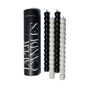 Paddywax TAPER ukrasne svijeće crno-bijele 2+2 kom