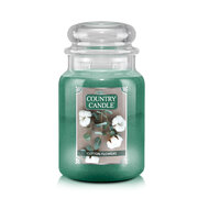 Country Candle Cotton Flowers velika mirisna svijeća s 2 fitilja (737 g)