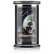 Kringle Candle Halloween Skull & Sonnet velika mirisna svijeća s 2 fitilja (624 g)
