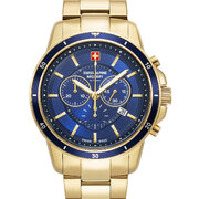 Swiss Alpine Military 7089.9115 Chronograph Mens Watch 44mm 10ATM