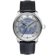 Zeppelin 8596-3 Mens Watch Friedrichshafen GMT Automatic 42mm 5ATM 