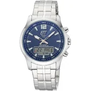 ETT Eco Tech Time EGA-11716-31M Mens Watch Radio-controlled Solar Drive Professional Chronograph 45mm 5ATM 