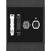 Tsar Bomba TB8218(1+2)CF/FKM-01BK/WH Mens Watch Atomic Twin Interchangeable Automatic Watch 45mm 10ATM 