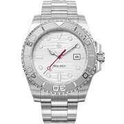 Paul Rich PR-46709 Mens Watch Crystal Bay Arctic Shore Silver White 40mm 5ATM 