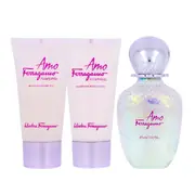 Ferragamo Amo Ferragamo Flowerful Poklon set Toaletna voda 50ml + Gel za tuširanje 50ml + Mlijeko za tijelo 50ml