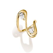 Thomas Sabo TR2545-M01-14-58 Ring with White Teardrop-Shaped Cubic Zirconia for Women, Gold-Plated