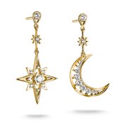 Thomas Sabo H2379-M01-14 Moon and Star Earrings Gold-Plated Women