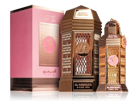 Al haramain 50 years rose oud parfémovaná voda 100ml - rozbalený produkt - al-haramain-50-years-rose-oud-parfumovana-voda-unisex - rozbalený