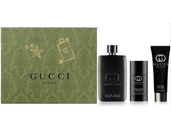 Gucci guilty pour homme darčeková sada, parfémovaná voda 90 ml + deostick 75ml + sprchový gél 50 ml - Gucci_Guilty_Pour_Homme_sada